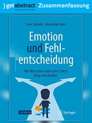 cover image of Emotion und Fehlentscheidung (Zusammenfassung)